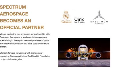 SPECTRUM AEROSPACE BECOMES OFFICIAL PARTNER WITH THE REAL MADRID FOUNDATION’S CAMPS OF LOS ANGELES